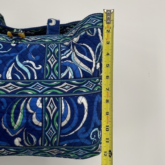 Vera Bradley Quilted Mediterranean Mosaic Blue Large Shoulder Tote - Picture 14 of 16